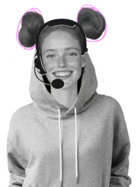 Girl with headphones