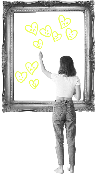 Girl with headphones